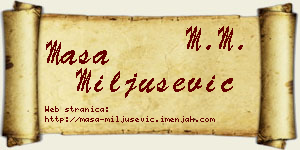 Maša Miljušević vizit kartica